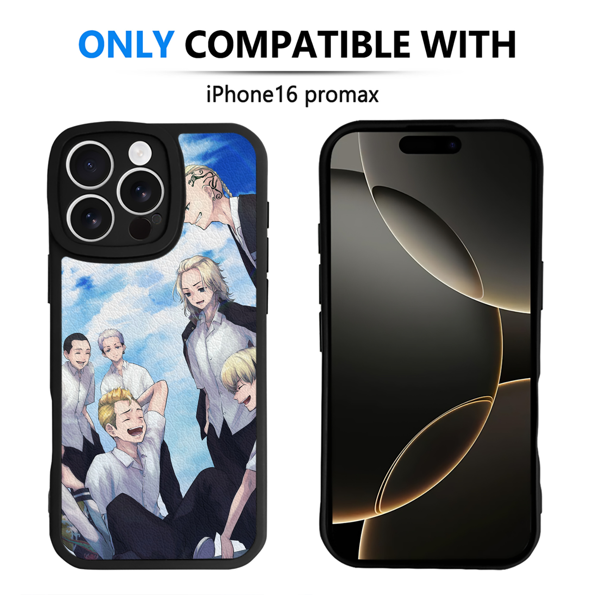 （画像用） 東京リベンジャーズ Tokyo Revengers 【iPhone 16シリーズ対応】シリコンスマホケース（レザー調） 材質：シリコン
